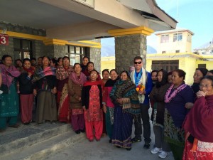The Jomsom, Nepal 'Mothers Group' that does various community work, including the READ library in town. A kind and engaged group of women. To learn more about the organization, https://www.facebook.com/readnepal/ (founded by our own industry pioneer Toni Neubauer). Photo  Shannon Stowell