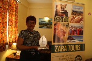 The Director of Zara Tanzania Adventures receive Prize