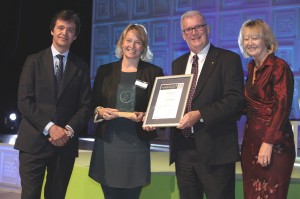 Innovation Award Winner 2015 Luis Maroto, President & CEO, Amadeus, Sponsor Innovation Award and Winner - TripAdvisor GreenLeaders USA, Helena Egan, Director of Industry Relations , and Judge Tony Charters and Fiona Jeffery OBE, Chair Tourism for Tomorrow Awards