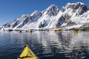 Kayaking in the Antarctic Peninsula | Photo Credit: Axel Fassio 