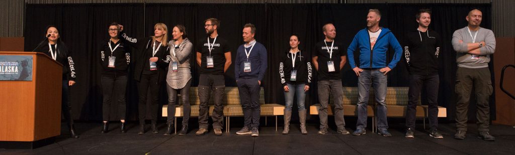 The 2016 Tour Operator Scholarship partner, Visit Greenland, presents the award in Anchorage, Alaska. © ATTA / Juno Kim